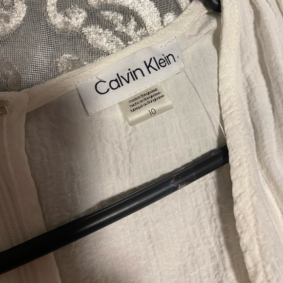 CALVIN KLEIN | women’s white beach ankle jumpsuit size 10 - Picture 5 of 8